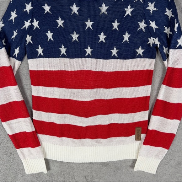 Tipsy Elves American Flag Sweater Women's Small Patriotic Stars And Stripes - Picture 3 of 11